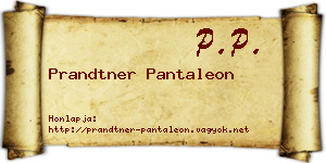 Prandtner Pantaleon névjegykártya